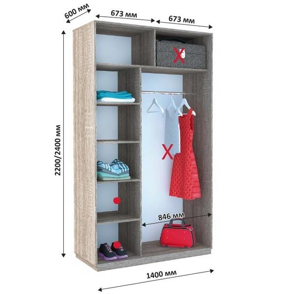 Шафа купе Віват дсп 18 мм 140 см - купить - 3 Шафа купе Віват дсп 18 мм 140 см - 3