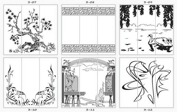 Шкаф купе три двери пескоструй - купить - 6 Шкаф купе три двери пескоструй - 6