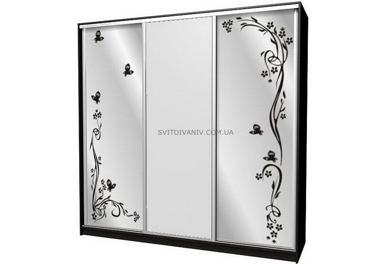 Шкаф купе три двери пескоструй - купить Шкаф купе три двери пескоструй