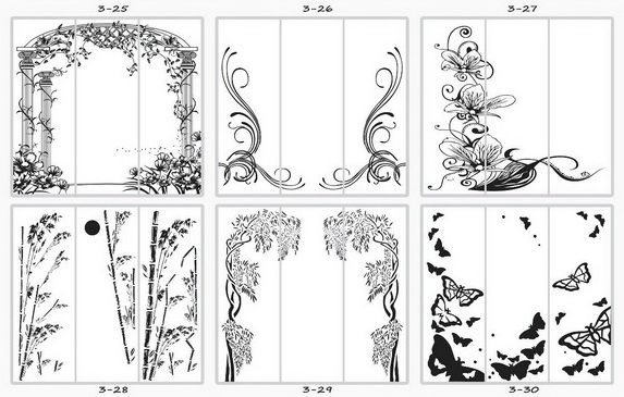 Шкаф купе три двери пескоструй - купить - 9 Шкаф купе три двери пескоструй - 9