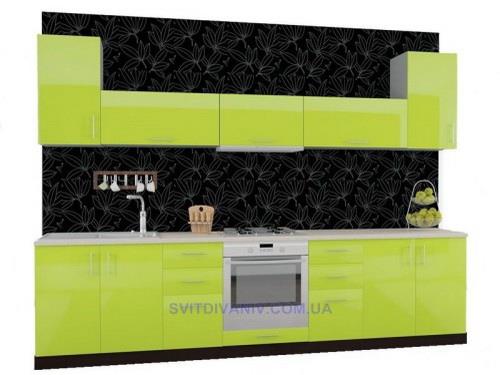 Кухня High Gloss-3000 мм (лайм) - купить Кухня High Gloss-3000 мм (лайм)