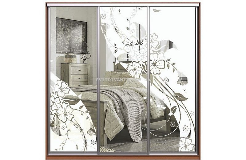 Шкаф купе три двери пескоструй - купить - 3 Шкаф купе три двери пескоструй - 3