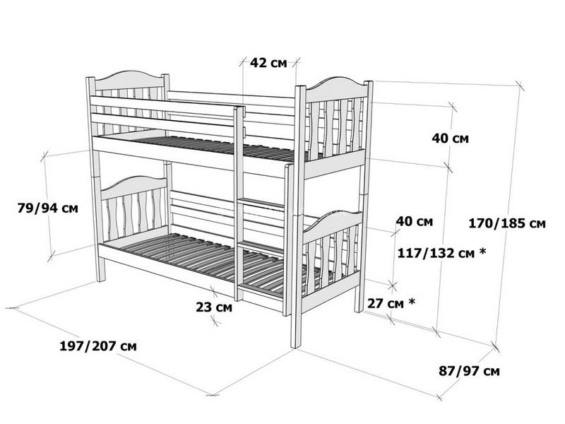 Двоярусне ліжко Сонька - купить - 7 Двоярусне ліжко Сонька - 7