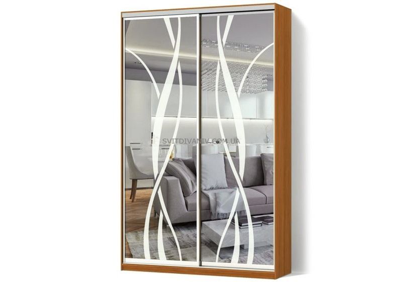 Шкаф купе две двери пескоструй - купить Шкаф купе две двери пескоструй