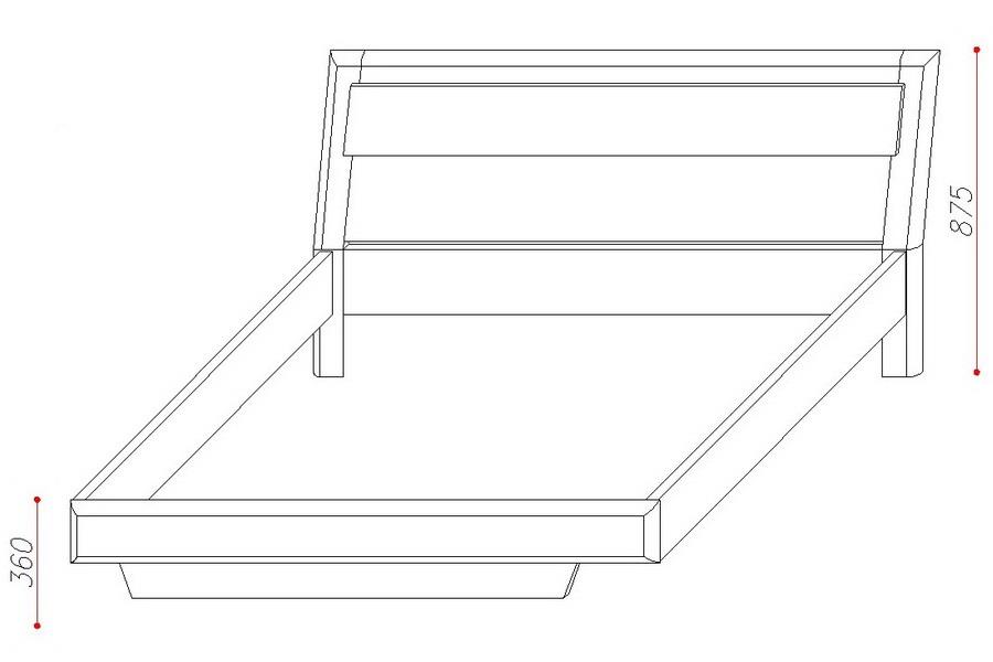 Ліжко Napoliз підсвічуванням - купить - 2 Ліжко Napoliз підсвічуванням - 2