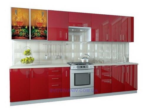 Кухня High Gloss-3200 мм (феррарі) - купить Кухня High Gloss-3200 мм (феррарі)
