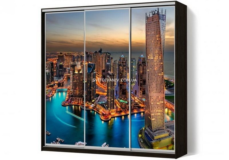 Шкаф купе трехдверный с рисунком - купить - 7 Шкаф купе трехдверный с рисунком - 7