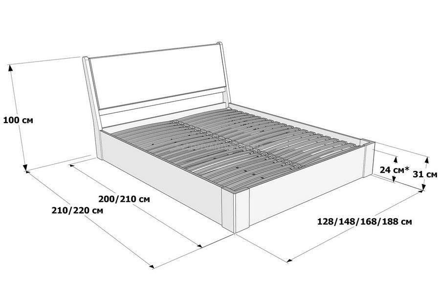 Ліжко Евелін з підйомним механізмом - купить - 7 Ліжко Евелін з підйомним механізмом - 7