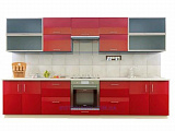 Кухня High Gloss-3400 мм (феррари)